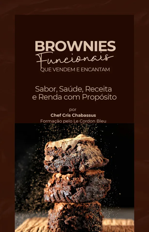 Capa do Manual Brownies Funcionais que Vendem, por Chef Cris Chabassus